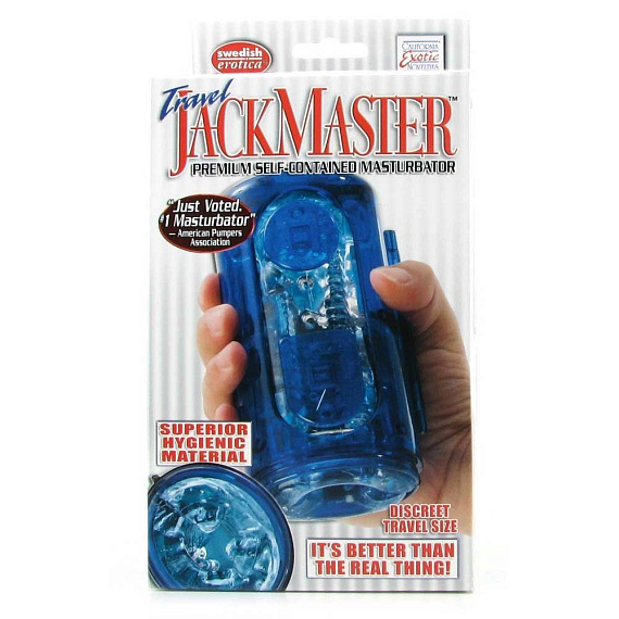 Голубой гелевый супер-мастурбатор JackMaster Masturbator - фото 6
