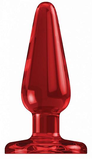 Красный анальный стимулятор Bottom Line 6  Model 1 Acrylic Red - 15,5 см.