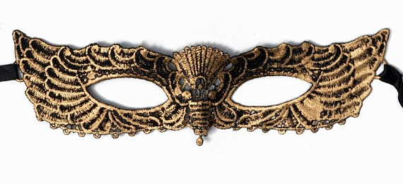 Пикантная золотистая женская карнавальная маска от Intimcat
