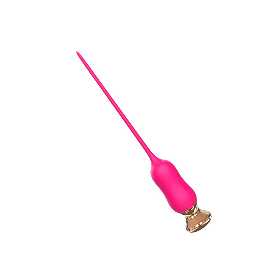 Розовый тонкий стимулятор Nipple Vibrator - 23 см. от Intimcat