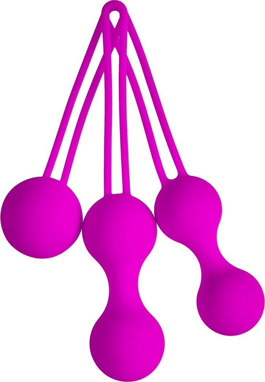 Набор лиловых вагинальных шариков Shrink Orbs Bradex