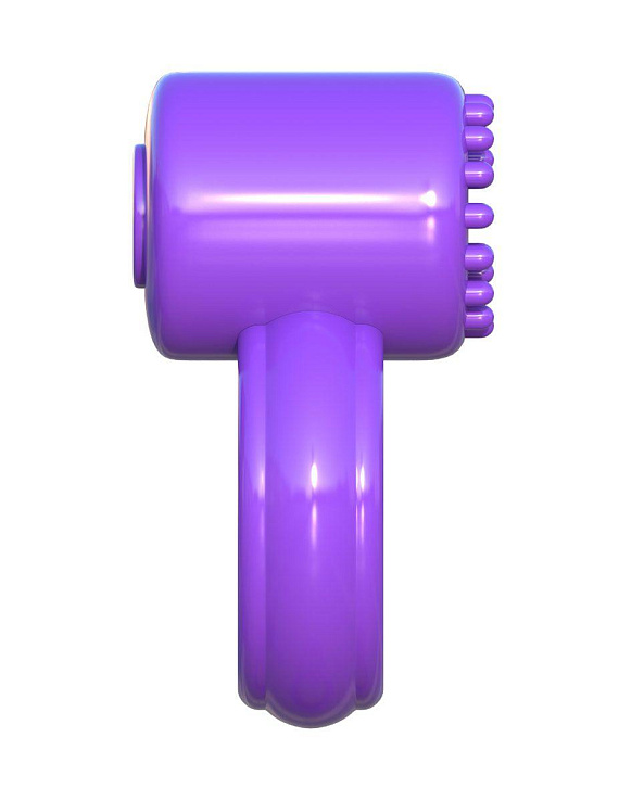 Фиолетовое эрекционное кольцо с вибрацией Sensual Touch Love Ring Pipedream