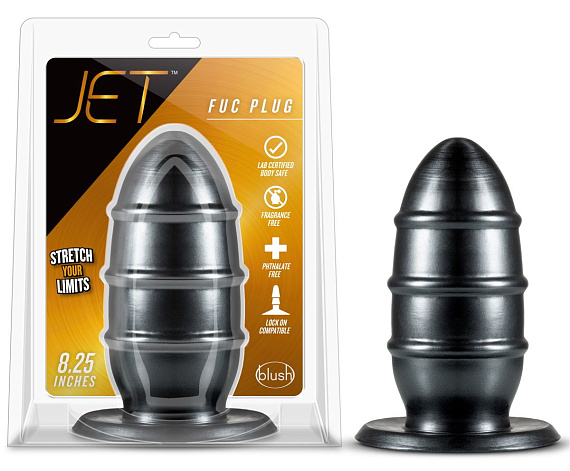 Черная анальная пробка Fuc Plug - 20,9 см. от Intimcat