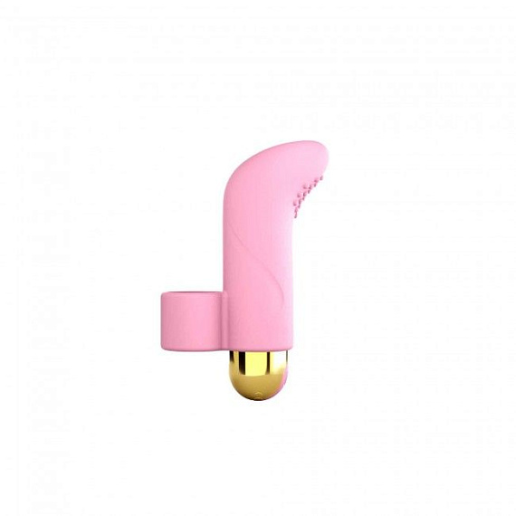 Розовый вибратор на палец Touch Me - 8,6 см. - анодированный пластик, силикон