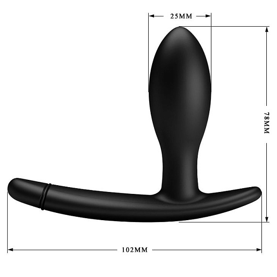 Черный анальный силиконовый стимулятор с функцией расширения Drake - 7,8 см. - фото 8
