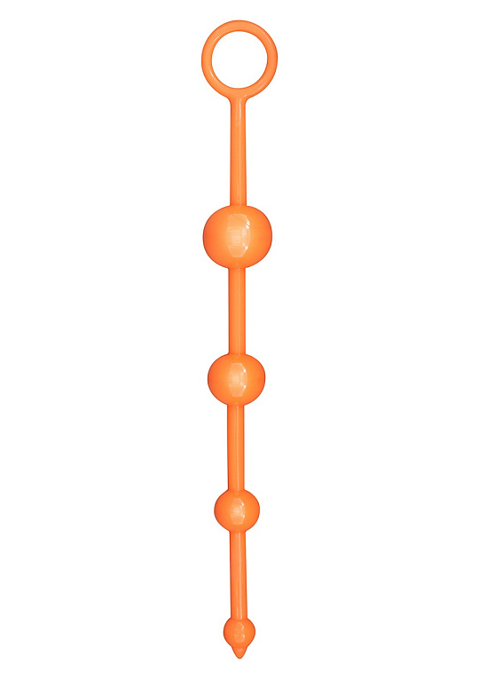 Оранжевая анальная цепочка FUNKY BUTT BEADS