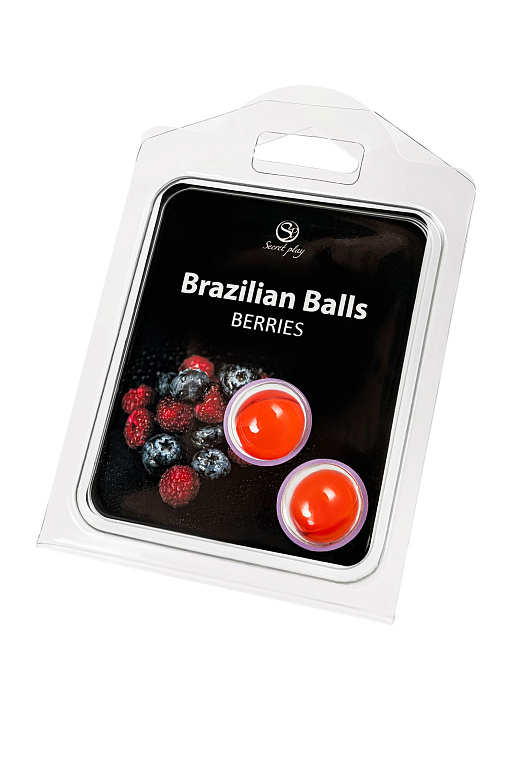 Набор из 2 шариков с массажным маслом Brazilian Balls с ароматом ягод - 