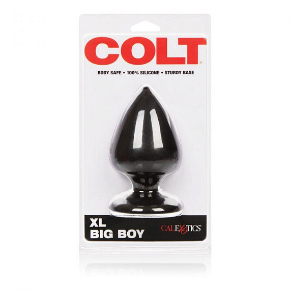Чёрная анальная пробка COLT XL BIG BOY - 11,5 см. - силикон