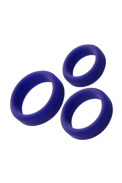 Набор из 3 фиолетовых эрекционных колец A-Toys - фото 5