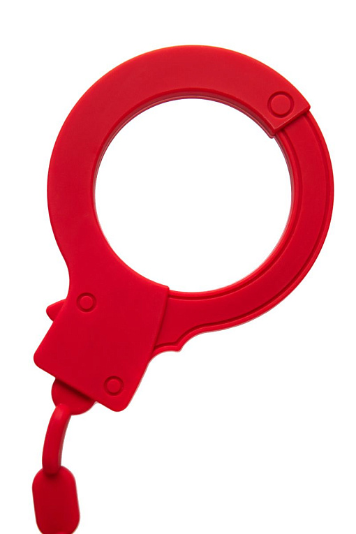 Красные силиконовые наручники  Штучки-дрючки - фото 7