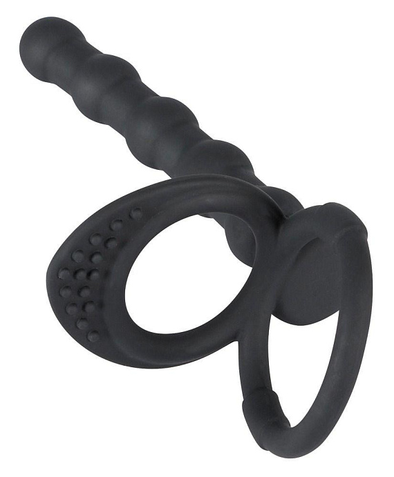 Насадка на пенис для двойного проникновения Cock   ball ring - силикон