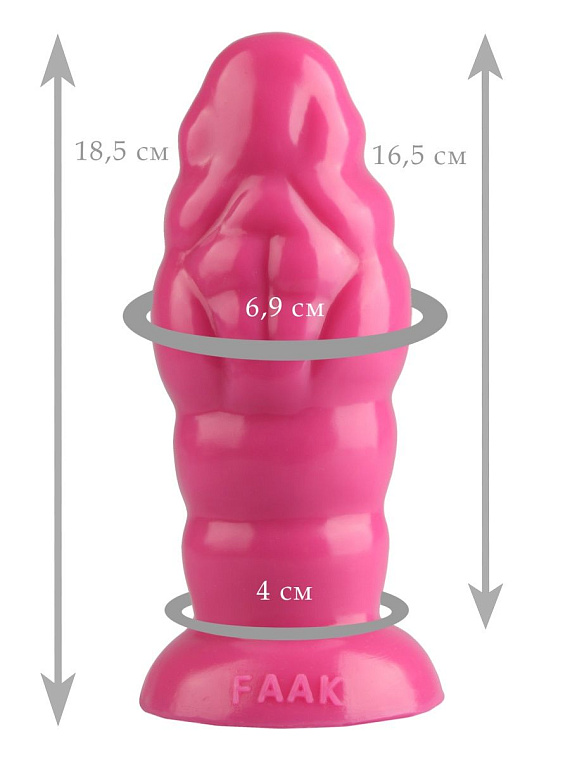 Розовая фантазийная пробка - 18,5 см. - эластомер (полиэтилен гель)