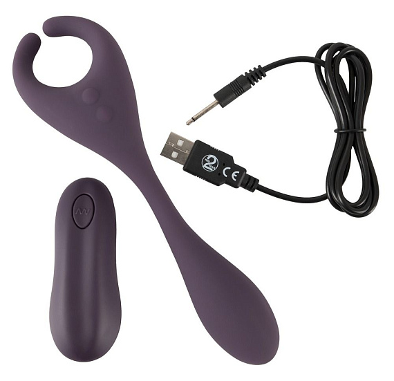 Фиолетовый универсальный вибратор Remote Controlled Couples Vibrator - фото 9