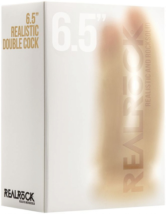 Телесный анально-вагинальный фаллоимитатор Realistic Double Cock 6,5 Inch - 16,5 см. - термопластичная резина (TPR)