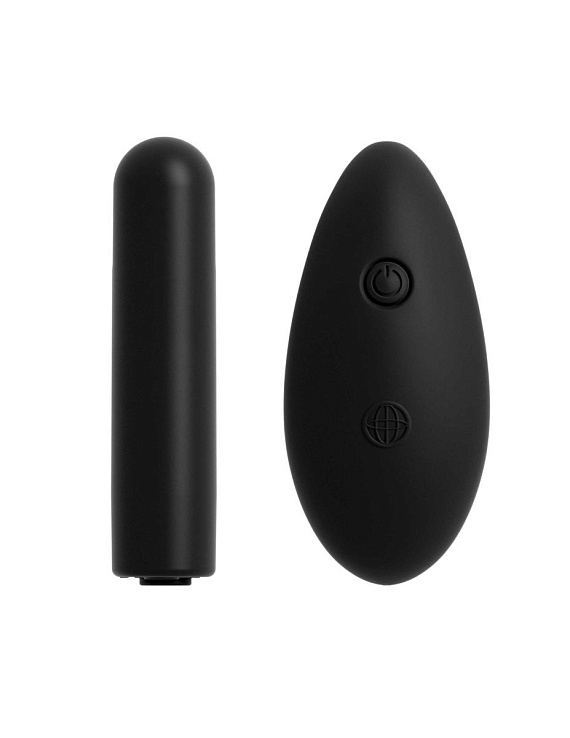 Черные трусики Remote Bowtie Bikini XL-XXL с вибрацией и анальным стимулятором - фото 6