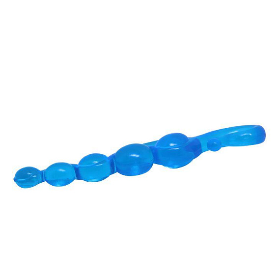 Голубой анальный стимулятор-цепочка - 22 см. от Intimcat