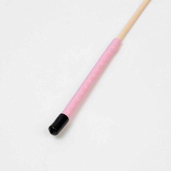 Деревянный стек с розовой ручкой - 60 см. - дерево