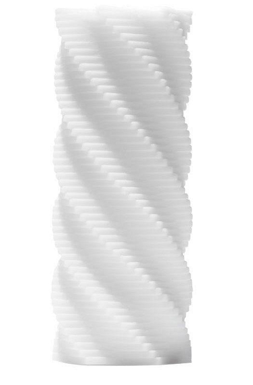 Белый 3D мастурбатор SPIRAL - эластомер (полиэтилен гель)