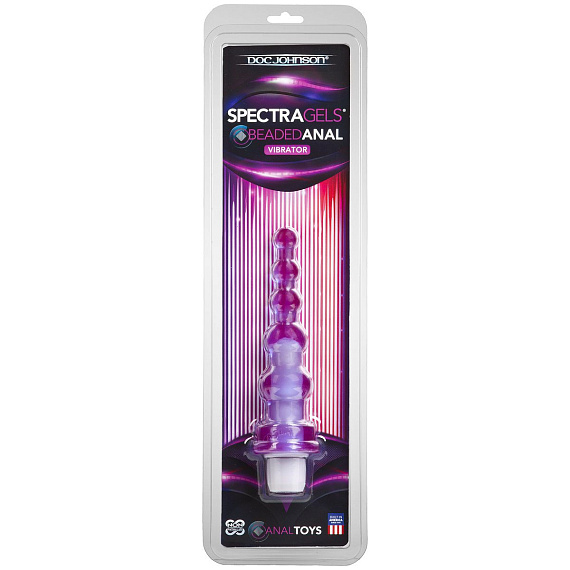 Фиолетовая анальная виброёлочка SPECTRA GELS - 17,7 см. - поливинилхлорид (ПВХ, PVC)
