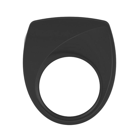 Чёрное эрекционное кольцо B6 с вибрацией OVO