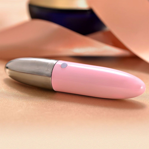 Нежно-розовый мини-вибратор Rebecca - 9,5 см. - анодированный пластик (ABS)