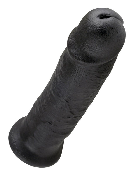 Чёрный фаллос-гигант 10  Cock - 25,4 см. - поливинилхлорид (ПВХ, PVC)