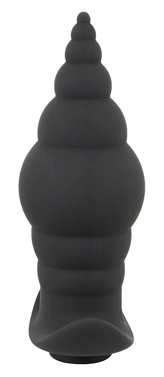 Черная анальная вибропробка RC Butt Plug - 9,6 см. Orion