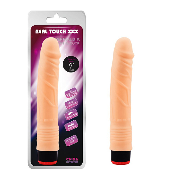 Телесный вибратор-реалистик 9” Vibe Cock - 22,5 см. - термопластичный эластомер (TPE)