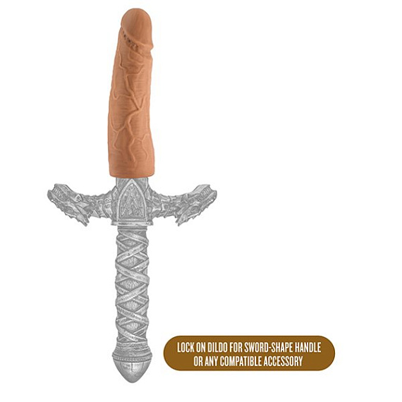 Насадка-фаллоимитатор для трусиков с плугом Realistic 7 Inch Lock On Dildo - 17,8 см. Blush Novelties