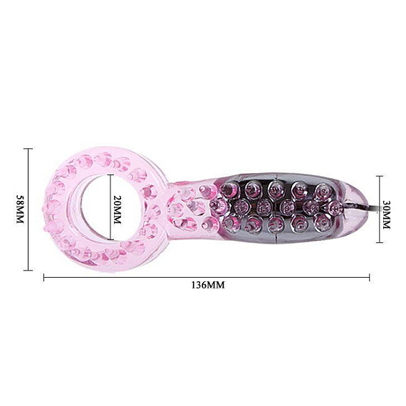 Нежно-розовое эрекционное кольцо с вибратором от Intimcat