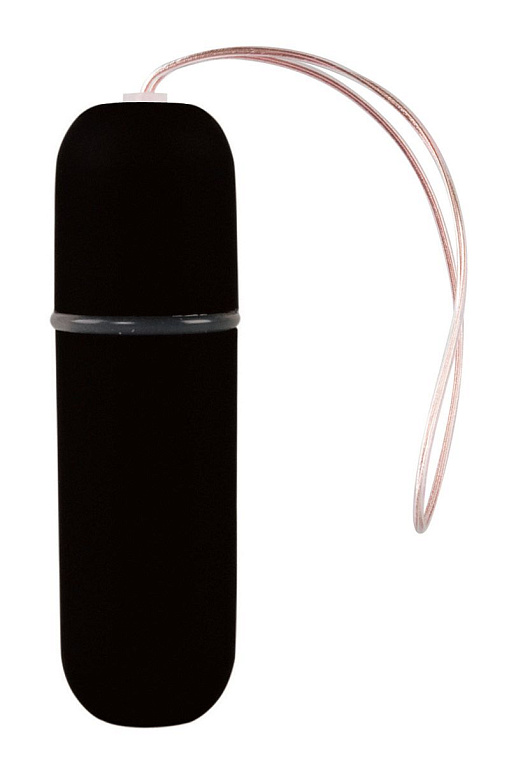 Черная вибропуля  Remote Vibrating Bullet с пультом ДУ - анодированный пластик (ABS)