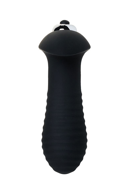 Чёрная анальная втулка S-HANDE SPIRAL с вибрацией - 10,3 см. от Intimcat