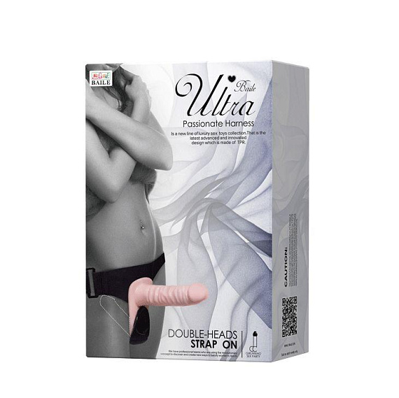 Женский страпон с вибрацией и вагинальной пробкой Ultra Passionate Harness - 18 см. - фото 8