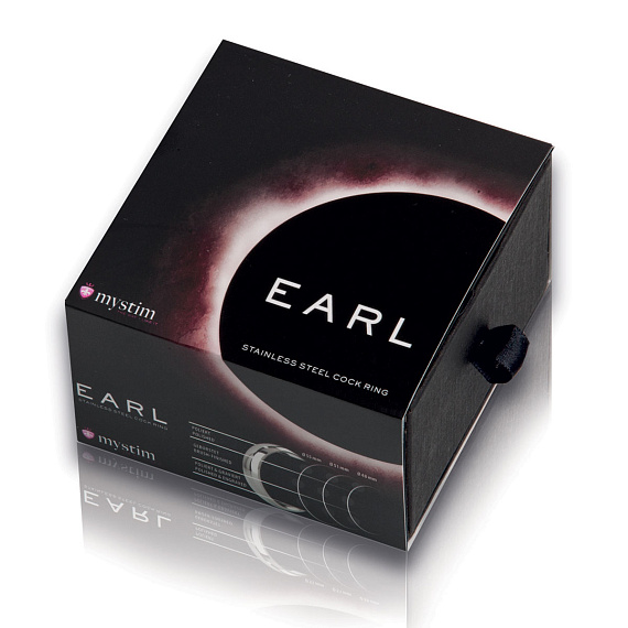 Стальное эрекционное кольцо с гравировкой Earl - 5,1 см. - металл