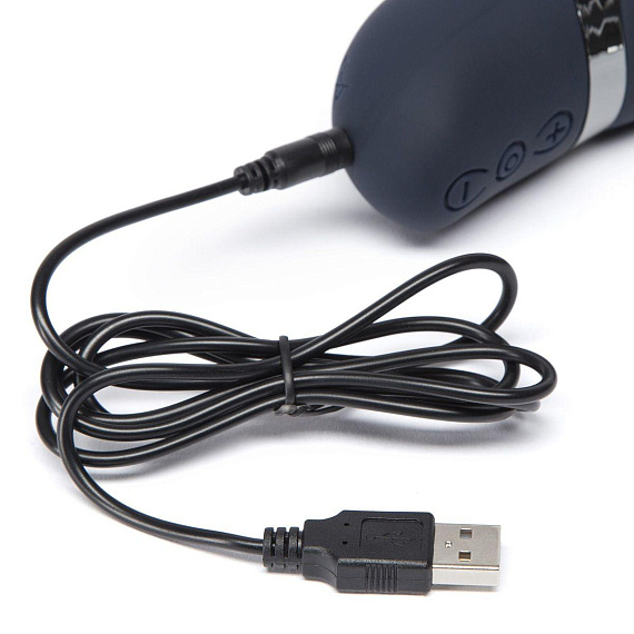 Тёмно-синий вибратор Oh My USB Rechargeable Rabbit Vibrator - 25,4 см. Fifty Shades of Grey