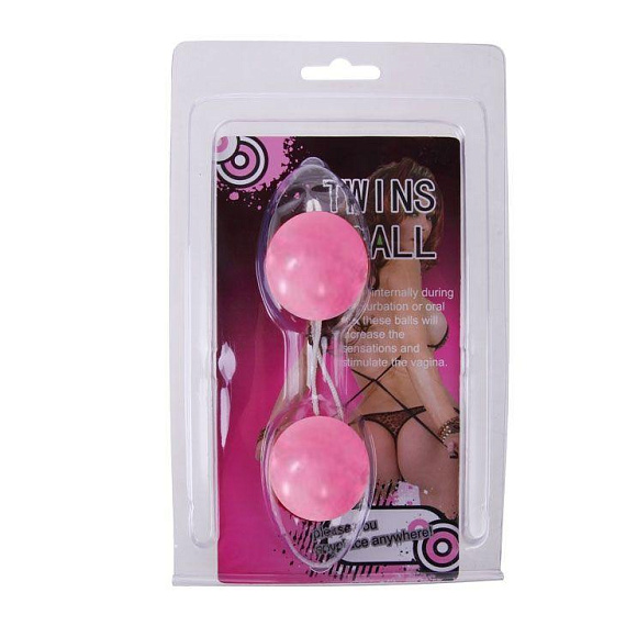Розовые глянцевые вагинальные шарики - анодированный пластик (ABS)