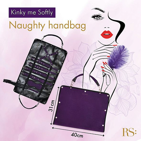 БДСМ-набор в фиолетовом цвете Kinky Me Softly от Intimcat