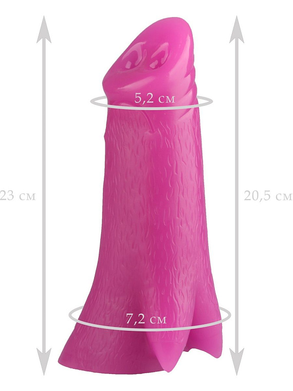 Розовая анальная втулка в виде поросячьего пятачка - 23 см. - эластомер (полиэтилен гель)