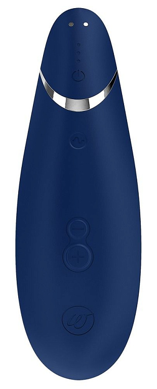 Синий бесконтактный клиторальный стимулятор Womanizer Premium Womanizer