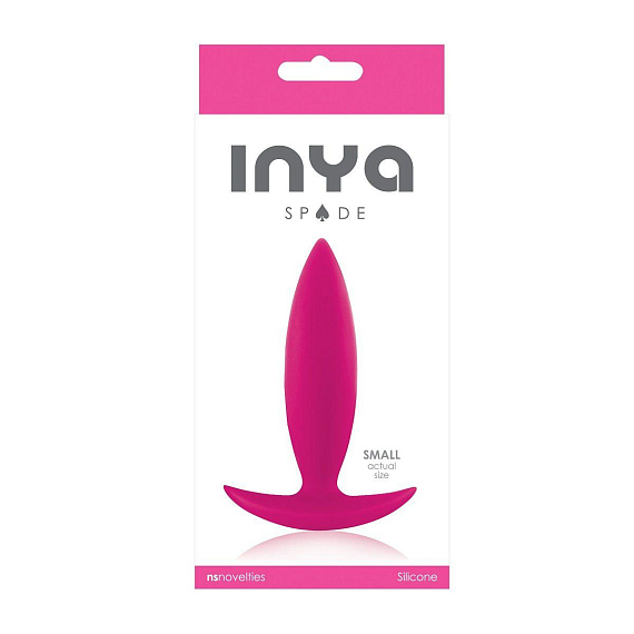 Розовая анальная пробка для ношения INYA Spades Small - 10,2 см. - силикон