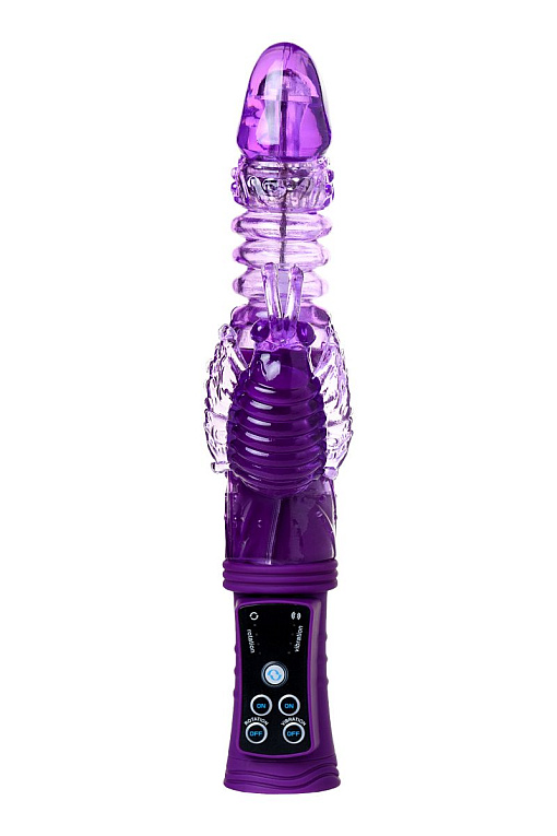 Фиолетовый вибратор-кролик на присоске - 23,5 см. - фото 6