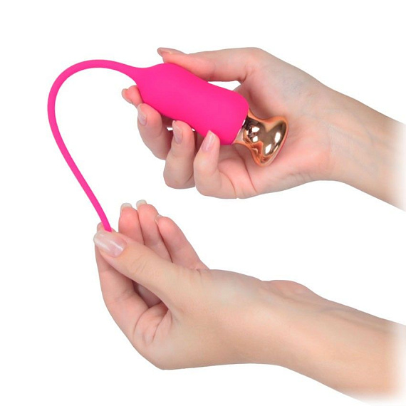 Розовый тонкий стимулятор Nipple Vibrator - 23 см. - фото 8