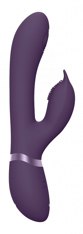 Фиолетовый вибромассажер-кролик Aimi - 22,3 см. - силикон