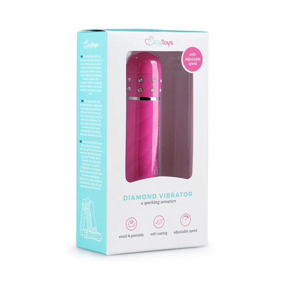 Розовый мини-вибратор Diamond Twisted Vibrator - 11,4 см. от Intimcat