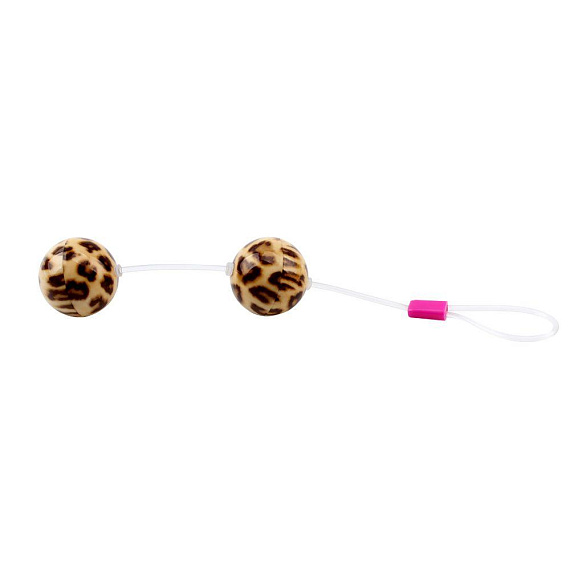 Леопардовые вагинальные шарики Leopard Ball - анодированный пластик (ABS)
