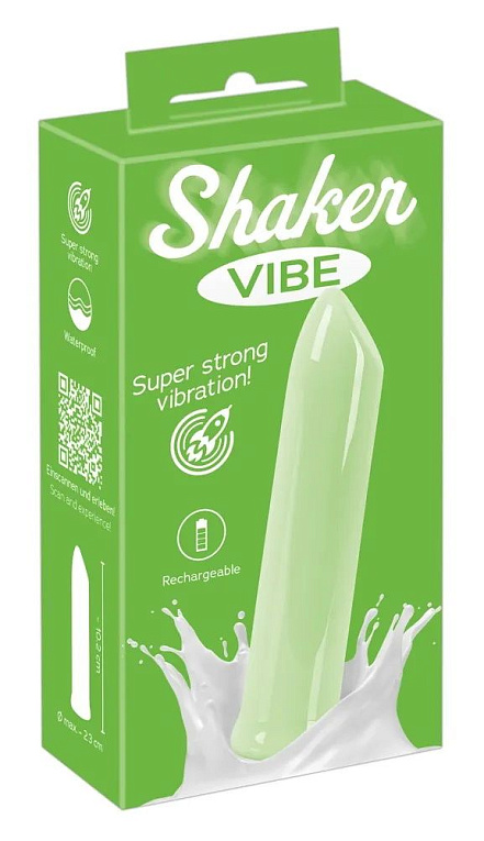 Зеленая вибропуля Shaker Vibe - 10,2 см. - фото 8