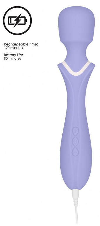 Фиолетовый вибромассажер-жезл Jiggle - анодированный пластик, силикон