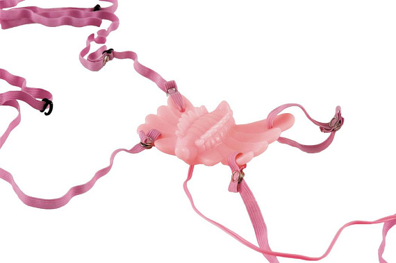 Розовый клиторальный стимулятор Sex Butterfly - поливинилхлорид (ПВХ, PVC)
