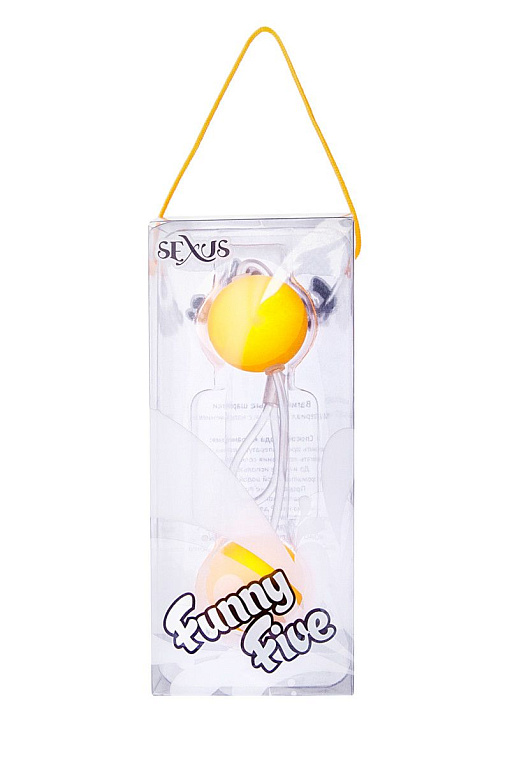 Желтые вагинальные шарики - анодированный пластик (ABS)