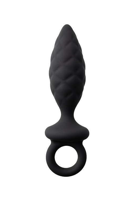 Черная анальная пробка Strob M - 13,5 см. от Intimcat
